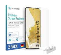 smartect TPU Protector Pantalla 2 Piezas Mate para Samsung Galaxy S22 | Película Protectora HD Antiarañazos, Antirreflejante, Sin Burbujas, Compatible Huella Digital, Compatible Funda