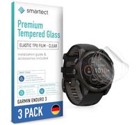 smartect TPU Protector Pantalla 3 Piezas para Garmin Enduro 3 | Película Protectora HD Antiarañazos, Ultra Transparente, Sin Burbujas, Compatible Huella Digital, Compatible Funda