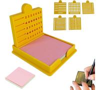 Smarter Sticky Note Kit, Sticky Note Holder Stencil with 5 Versatile Templates, 5 in 1 Memo Pad Organizer, Boost Productivity & Master Daily Planning, Perfect for to-Do Lists, Home, Office (Yellow)