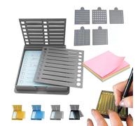 Smarter Sticky Note Kit, Sticky Note Stencil, Stickys Notes Holder with Five Templates And 100 Sheets 3x3 Inch Notes, Perfect for to-Do Lists Home Office (1Pc Grey)