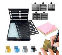 Smarter Sticky Note Kit, Sticky Note Stencil, Stickys Notes Holder with Five Templates And 100 Sheets 3x3 Inch Notes, Perfect for to-Do Lists Home Office (1Pc Black)