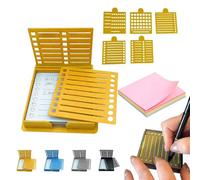Smarter Sticky Note Kit, Sticky Note Stencil, Stickys Notes Holder with Five Templates And 100 Sheets 3x3 Inch Notes, Perfect for to-Do Lists Home Office (1Pc Yellow)