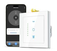 SMARTERCURRY Interruptor de persiana enrollable WLAN [6.1Gen], interruptor inteligente temporizador, seguridad para niños, control de persianas enrollables compatible Alexa/Google, 1 pieza | Blanco
