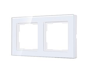 SMARTERCURRY Marco de cristal con 2 compartimentos (151 x 80 mm), color blanco