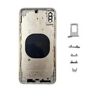 Smartex® Chasis de Vidrio + Carcasa Trasera y Botones Laterales Compatible con iPhone XS MAX Back Cover + Frame (Blanco)