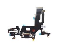 Smartex® Conector de Carga de Repuesto Compatible con iPhone 11 Negro - Dock de repeusto con Cable Flex