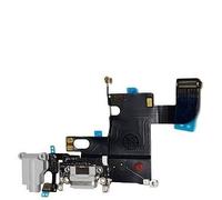 Smartex Conector de Carga de Repuesto Compatible con iPhone 6 6G Gris Claro - Dock de repeusto con Cable Flex, Altavoz, Antena, Micrófono y Conexión Botón de Inicio.