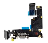 Smartex Conector de Carga de Repuesto Compatible con iPhone 6 Plus Gris Oscuro - Dock de repeusto con Cable Flex, Altavoz, Antena, Micrófono y Conexión Botón de Inicio.