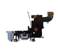 Smartex Conector de Carga de Repuesto Compatible con iPhone 6S Gris Claro - Dock de repeusto con Cable Flex, Altavoz, Antena, Micrófono y Conexión Botón de Inicio.