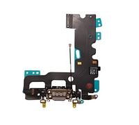 Smartex Conector de Carga de Repuesto Compatible con iPhone 7 Gris Claro - Dock de repeusto con Cable Flex, Altavoz, Antena, Micrófono y Conexión Botón de Inicio.