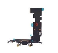 Smartex® Conector de Carga de Repuesto Compatible con iPhone 8 Plus Negro - Dock de repeusto con Cable Flex