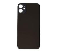 Smartex® Repuesto Tapa Trasera en Vidrio, cuberta baterià Compatible con iPhone 11 | Big Hole SIN Logo (Negro)
