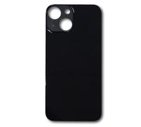 Smartex® Repuesto Tapa Trasera en Vidrio, cuberta baterià Compatible con iPhone 13 Mini | Big Hole SIN Logo (Negro)