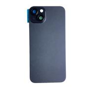 Smartex® Repuesto Tapa Trasera en Vidrio, cuberta baterià Compatible con iPhone 15 Plus | Big Hole SIN Logo (Negro)