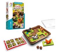SmartGames - Cache Noisettes - Puzzle y Juego de Lógica - Mantén tus provisiones a salvo - 60 Desafíos de Niveles Diferentes - 1 Jugador - A partir de 6 Años