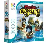 Smart Games - Pirates Crossfire, Puzzle Game with 80 Challenges, 7+ Years,24 x 24 x 6 cm