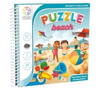 SmartGames Juego de mesa Puzzle Beach – Rompecabezas magnético 48 retos 1 jugador 6 años o más