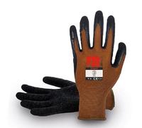 SMARTGROUPSTORE JOVIT - GUANTE NYLON MARRON PALMA LATEX RUGOSO 320 GRIP TALLA 7-10 T/GUANTE TALLA XL-10