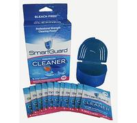 SmartGuard PREMIUM CLEANER and CLEANING CASE for Clear Braces, Retainer, Dental Oral Night Guard, Mouthguard, Denture, Partial, Invisalign Cleanser, Snore appliance, TMJ Sleep Splint. 100% Guarantee! by SmartGuard