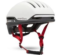 smartGyro Casco Inteligente - Smart Helmet 2 White con luz de Frenado Automática, Tamaño L, EPS + PC, Batería, Visera Delantera, Leds Delanteros y Traseros, Color Blanco