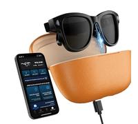 SMARTIA - Gafas inteligentes con cámara, Funda de Carga Portátil, Gafas de sol bluetooth, Manos libres con IA integrada por Voz, APP incluida en español, Smart glasses y Traductor 20 idiomas, 33 MP 4K
