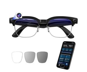 smartia - Gafas Inteligentes con cámara, Modelo 2026, App en español, Gafas Bluetooth Sonido Hi-Fi, IA GPT 5 integrada por Voz, Smart Glasses fotocromáticas, Cámara de 33 MP 4K (Vision Pro Modern)