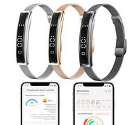 smartia - Pulsera Inteligente Ultrafina, Smart Band con Bluetooth Modelo 2026, Pulsera Tracker de Actividad y sueño, Seguimiento Integral de tu Salud, Band con Pantalla táctil y + 20 Deportes (Gold)