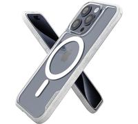 Smartish Funda Delgada para iPhone 15 Pro, Gripmunk Compatible con MagSafe [Ligera + Protectora], Funda magnética de Agarre Delgado con Forro de Microfibra, Transparente