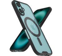 Smartish® - Funda Gripmunk magnética para iPhone 16, Compatible con MagSafe, Ligera y Protectora, Delgada y Fina con Revestimiento de Microfibra para Apple iPhone 16, Transparente y Negro