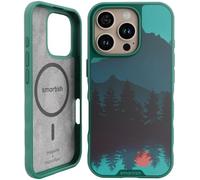 Smartish® - Funda Gripmunk magnética para iPhone 16 Pro, Compatible con MagSafe, Ligera y Protectora, Delgada y Fina con Revestimiento de Microfibra para Apple iPhone 16 Pro, montañas