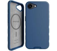 Smartish® Funda MagSafe para iPhone 16e Gripmunk - Funda magnética Delgada [Ligera + Protectora] Funda de Agarre Fino con Forro de Microfibra para Apple iPhone 16e 2025 - Azul sobre el Verde