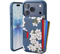 Smartish Funda Tipo Cartera para iPhone 17 Pro - Wallet Slayer Vol. 1 [Delgada + Protectora] Tarjetero - Funda con Ranura Oculta para Tarjetas de Apple iPhone 17 Pro - Muy Cherry Blossom