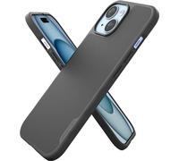 Smartish Gripmunk - Funda Delgada para iPhone 15, Compatible con MagSafe [Ligera + Protectora], Funda de Agarre Fina con Forro de Microfibra, Color Negro