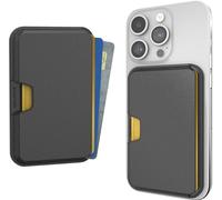 Smartish MagSafe - Cartera de Piel Vegana, Delgada, Desmontable, magnética, con certificación Qi2, Cartera MagSafe para Apple iPhone 16/15/14/13/12 - Black Tie Affair