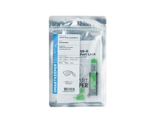 SmartKeeper BL04PKGN 4 x bloqueadores de puerto USB B con 1 x llave de bloqueo mini verde SLSART-0102 SLSART0102 (SLSART-0102)