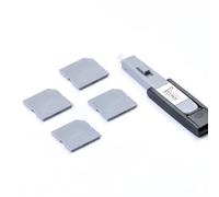 SMARTKEEPER Bloqueadores de puertos SD Essential – 4 unidades + llave, Gris
