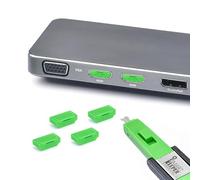 SmartKeeper Bloqueador de puertos HDMI Essential HMD04PKGN - 4 unidades con llave, verde