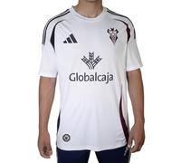 smartketing Albacete Balompié - Camiseta 1ª Equipación 24/25 - Tejido AeroReady Transpirable - Diseño con Escudo Bordado y Patrocinadores - Equipación Adulto - Color Blanco - Talla 2XL