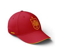 smartketing RFEF - Gorra Oficial de la Selección Española Detallado con el Escudo de la Selección Española y la Estrella del Mundial - Color Rojo - Talla Adultos