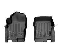 SMARTLINER - Juego de Alfombrillas Coche para Primera Fila de Nissan Frontier 2008 - 2019 con Postes de Piso Laterales de Conductor Doble