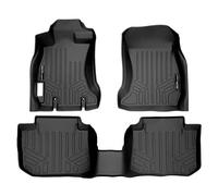 SMARTLINER - Juego de Alfombrillas de 2 Filas Negras para Subaru Crosstrek/XV Crosstrek 2013-2017