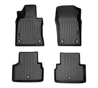 SMARTLINER Juego de Alfombrillas de Ajuste Personalizado de 2 Filas Negras para Infiniti Q50 2018-2021