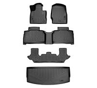 SMARTLINER SA0423/B0423/C0502/E0423 Alfombrillas Negras 3 Forro de Carga detrás del Tercer Juego 2020 Explorer 6 Modelos de pasajeros con Asiento de Banco de Segunda Fila