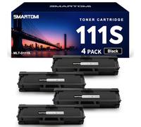 SMARTOMI - 4 Cartucho de tóner Negro MLT-D111S Compatible con Cartuchos Samsung MLTD111S para impresoras Samsung Xpress SL M2026 M2020 M2070 M2022 M2071 M2074 M2077 y M2078