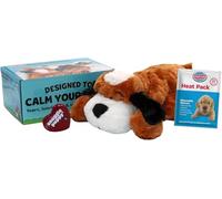 SmartPetLove Cachorro para acurrucarse - Juguete de Ayuda de Comportamiento, Marrón & Blanco