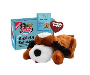 SmartPetLove Cachorro para acurrucarse - Juguete de Ayuda de Comportamiento, Marrón & Blanco