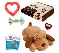 SmartPetLove Snuggle Puppy Heartbeat - Juguete de Peluche para Perros, Alivio de la ansiedad de Mascotas y Ayuda calmante, Galleta, Nuevo Kit de iniciación para Cachorros (Neutro)