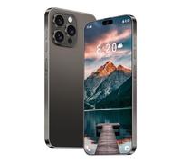 Smartphone 5G para I16 Pro MAX, Pantalla HD de 7.3 Pulgadas, portátil, Impermeable, Ideal para Aventuras, desbloqueo Facial, teléfono de Oficina, GPS FM WiFi Carga rápida de 8000 mAh,Black-1TB