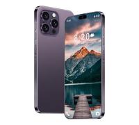 Smartphone 5G para I16 Pro MAX, Pantalla HD de 7.3 Pulgadas, portátil, Impermeable, Ideal para Aventuras, desbloqueo Facial, teléfono de Oficina, GPS FM WiFi Carga rápida de 8000 mAh,Purple-1TB