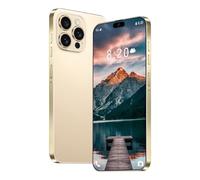 Smartphone 5G para I16 Pro MAX, Pantalla HD de 7.3 Pulgadas, portátil, Impermeable, Ideal para Aventuras, desbloqueo Facial, teléfono de Oficina, GPS FM WiFi Carga rápida de 8000 mAh,Gold-1TB